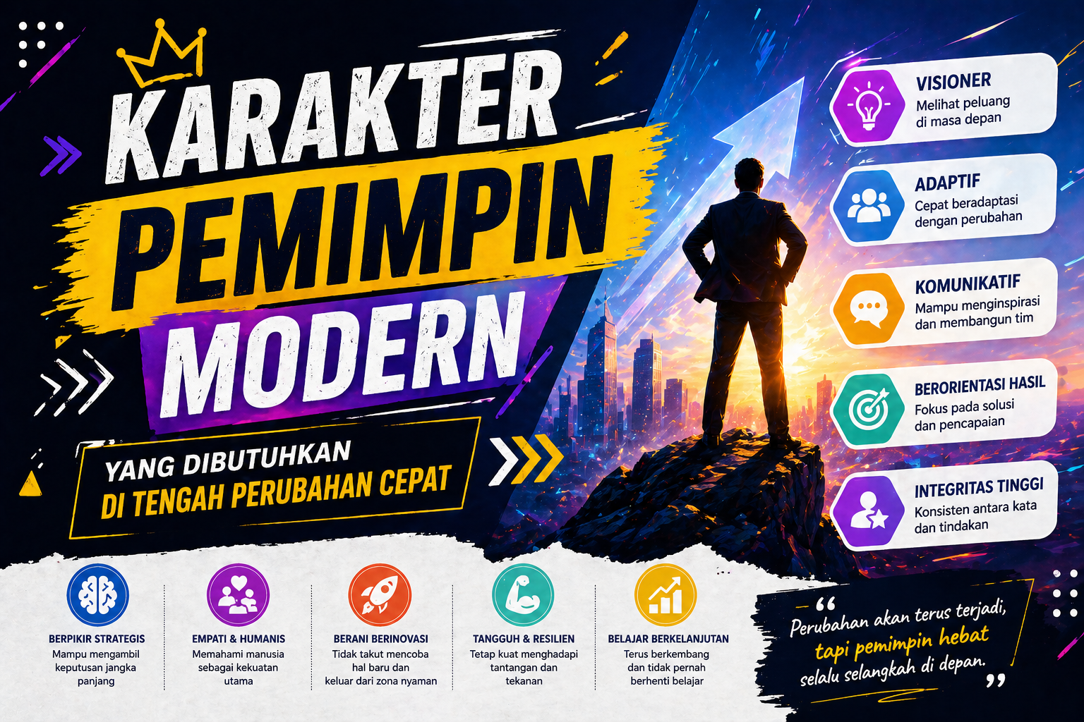 Read more about the article Karakter Pemimpin Modern yang Dibutuhkan di Tengah Perubahan Cepat