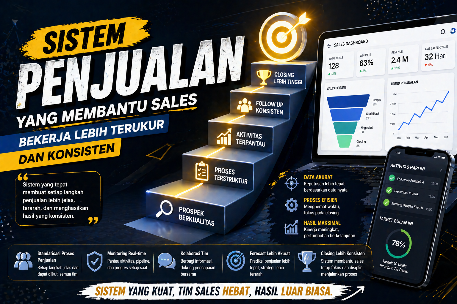 Read more about the article Sistem Penjualan yang Membantu Sales Bekerja Lebih Terukur dan Konsisten