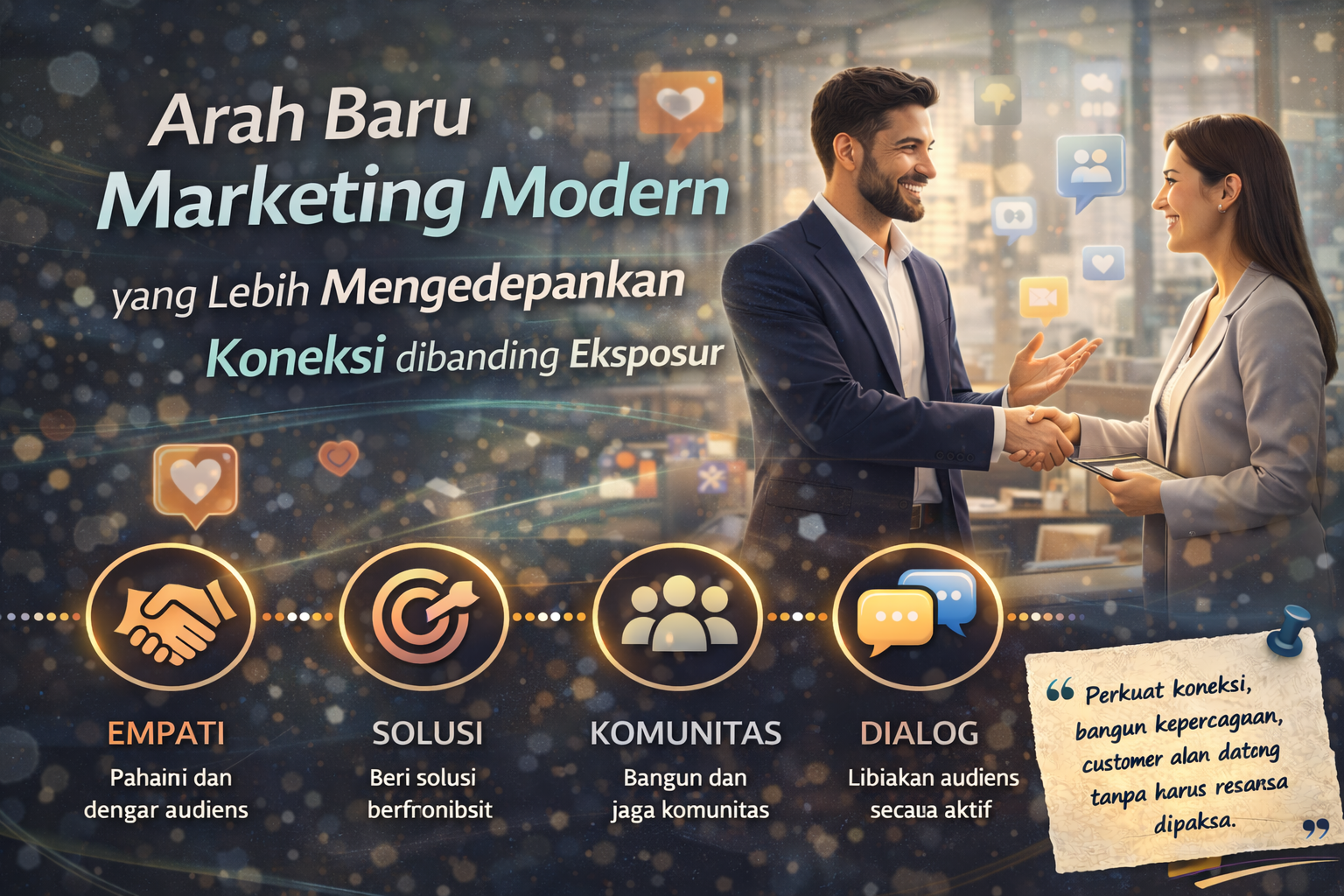 Read more about the article Arah Baru Marketing Modern yang Lebih Mengedepankan Koneksi Dibanding Eksposur