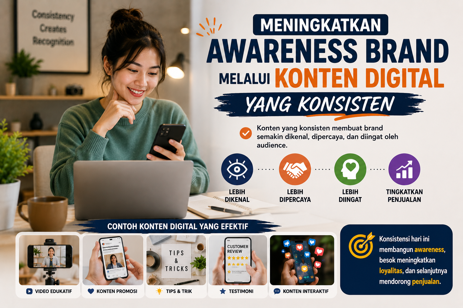Read more about the article Meningkatkan Awareness Brand melalui Konten Digital yang Konsisten