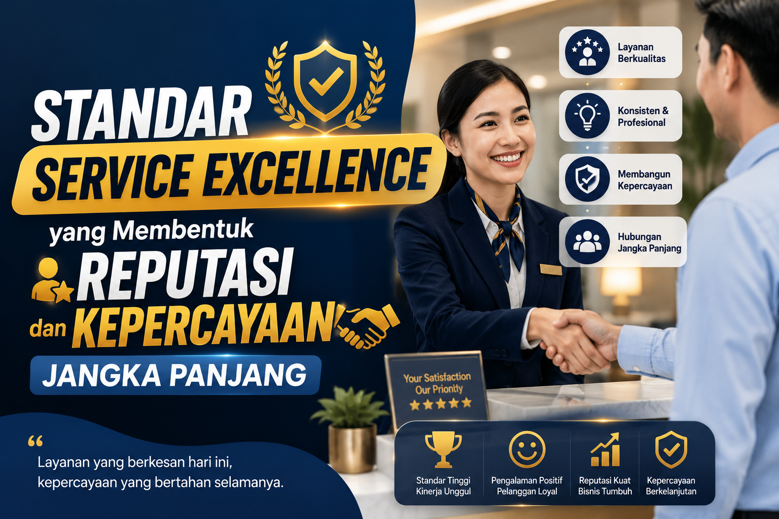 Read more about the article Standar Service Excellence yang Membentuk Reputasi dan Kepercayaan Jangka Panjang