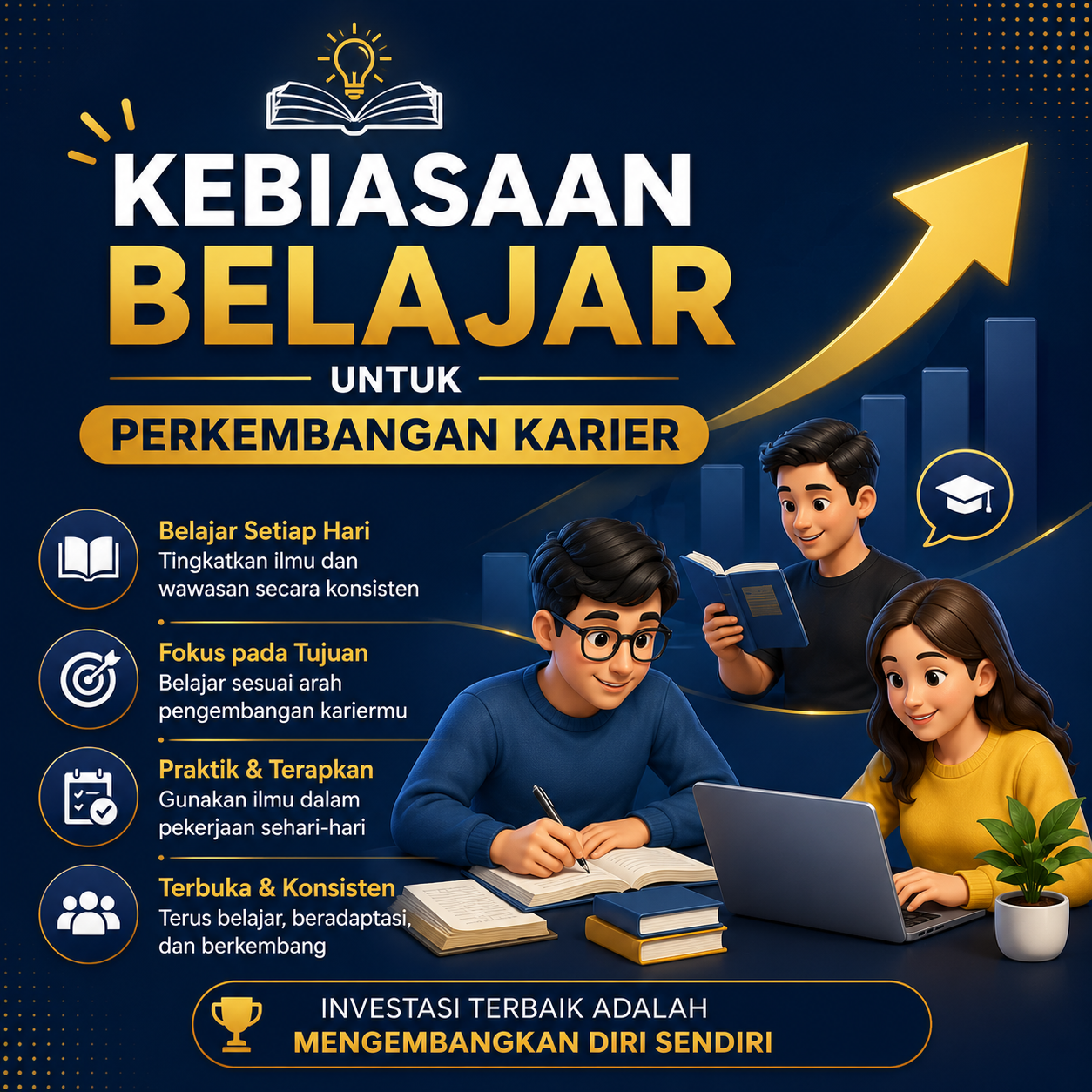 Read more about the article Kebiasaan Belajar untuk Perkembangan Karier