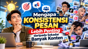 Read more about the article Mengapa Konsistensi Pesan Lebih Penting daripada Sekadar Banyak Konten
