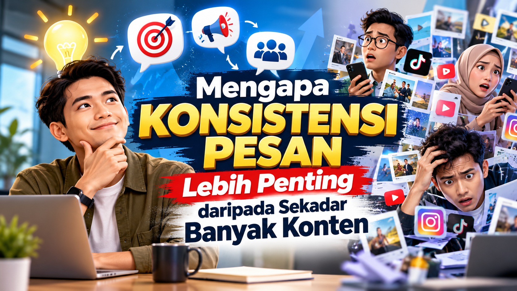 Read more about the article Mengapa Konsistensi Pesan Lebih Penting daripada Sekadar Banyak Konten